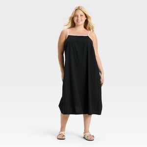 Women's Black Linen Dress